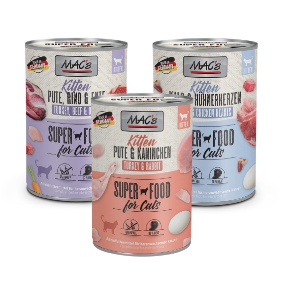 Pakiet Mac's Superfood Kitten zestaw dla kociąt 3x400g Koci sklep